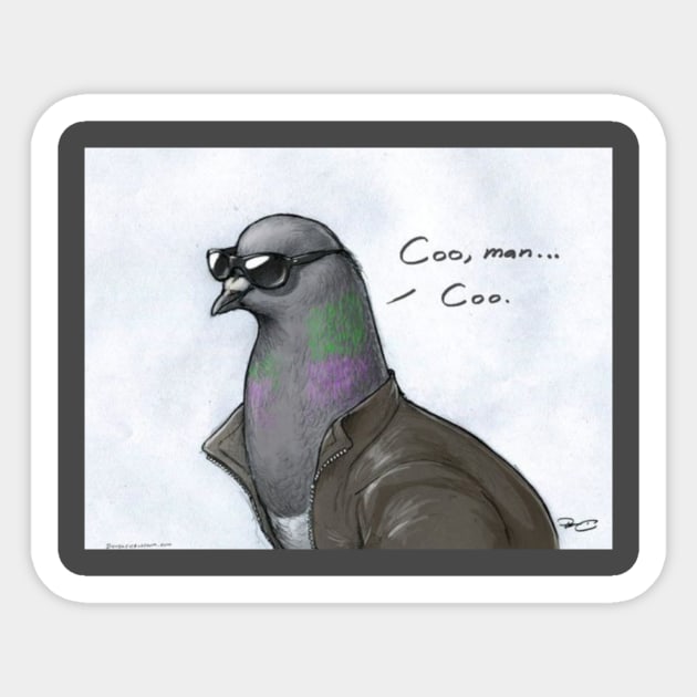 Cool Pigeon Sticker by char3650